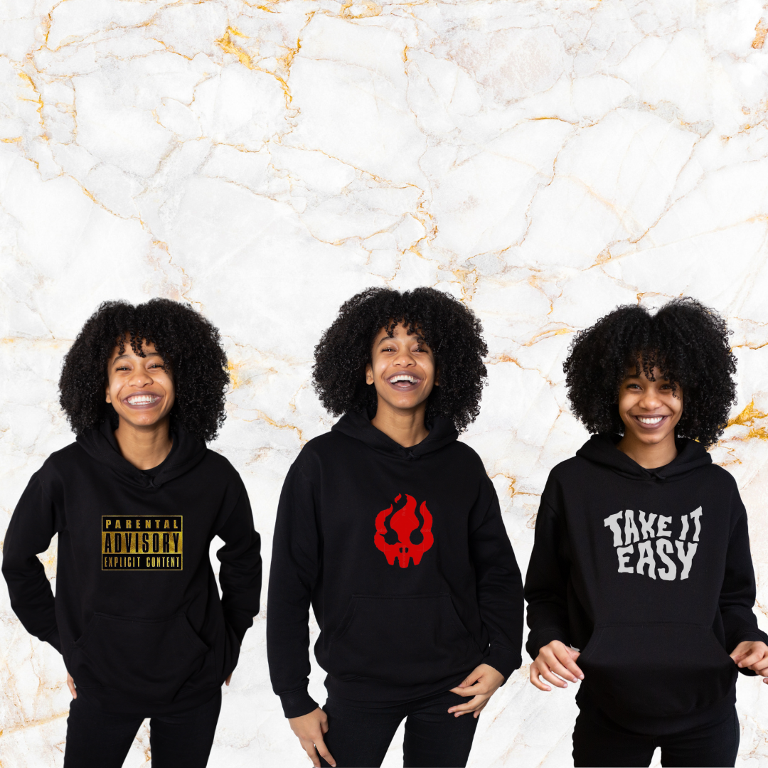 TAKE-THE-LEAD HOODIE – BLACK 🖤🔥( Custom designs option )